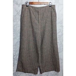 NWT Loft wide leg crop pants in plaid